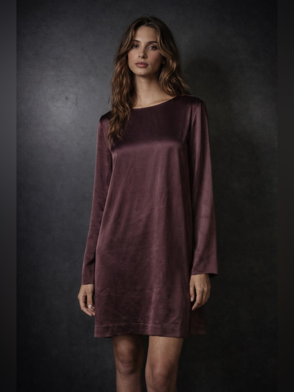 Function & Fringe Edit | Madewell Satin Bell Sleeve Top Plum L